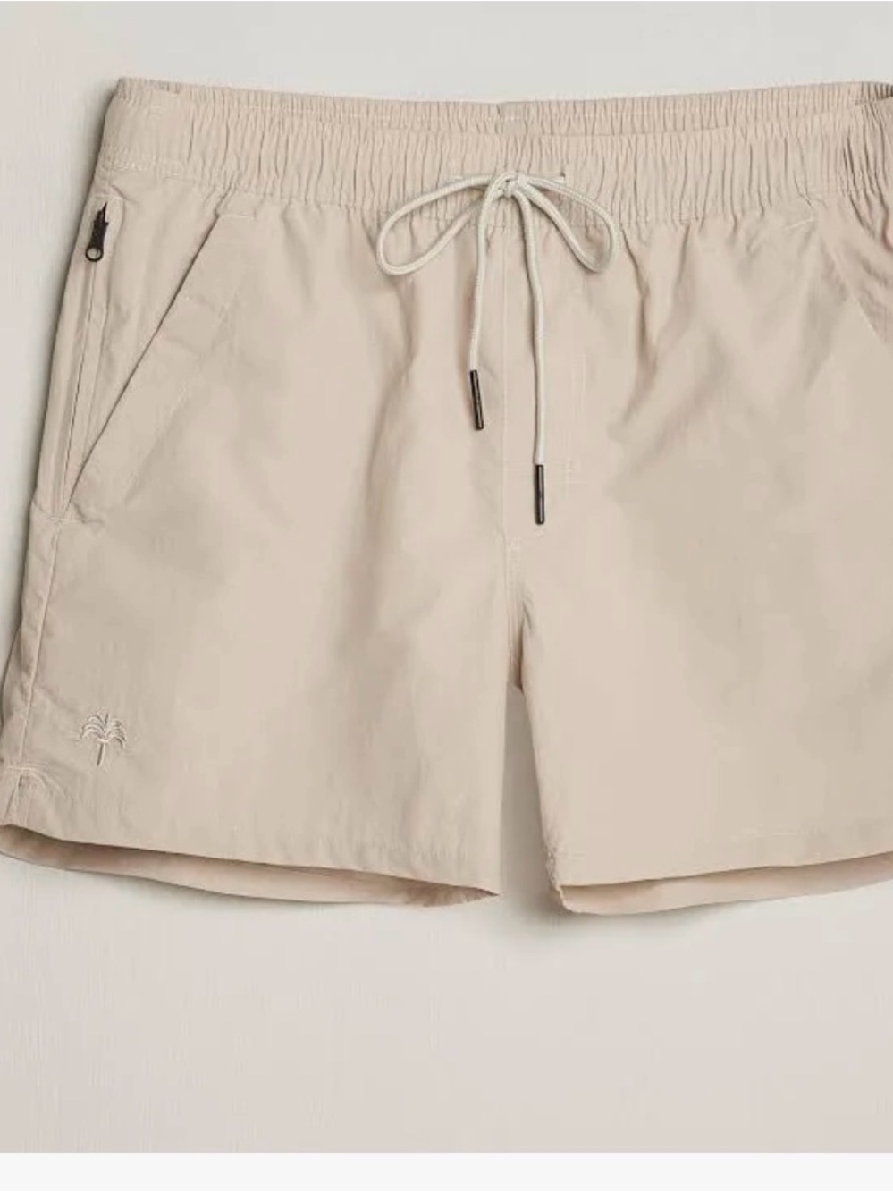 OAS Men's Drawstring Swim Trunks - Light Beige